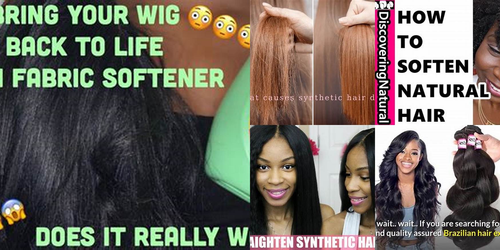 How To Make Synthetic Hair Soft Without Fabric Softener