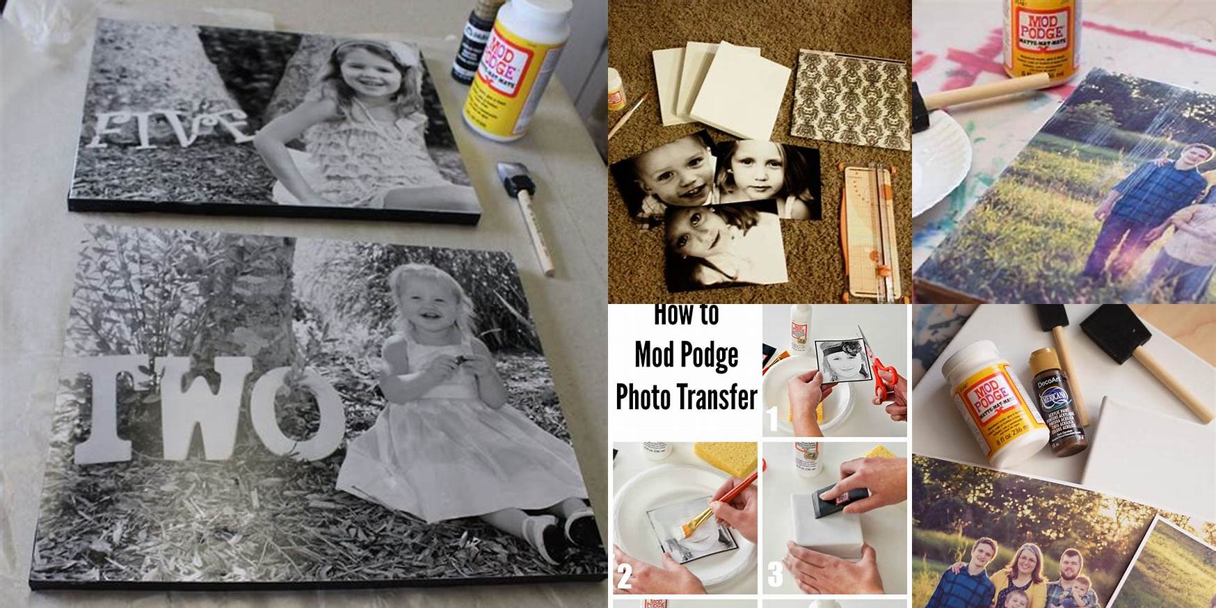How To Modge Podge Pictures To Canvas