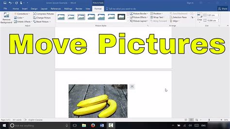 How to Move a Picture Freely in MS WORD? YouTube