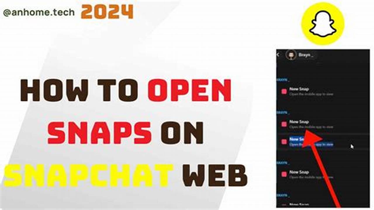 How To Open Snaps On Snapchat Web 2024