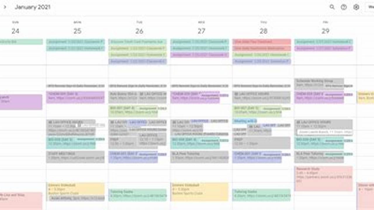 How To Organize Google Calendar For College