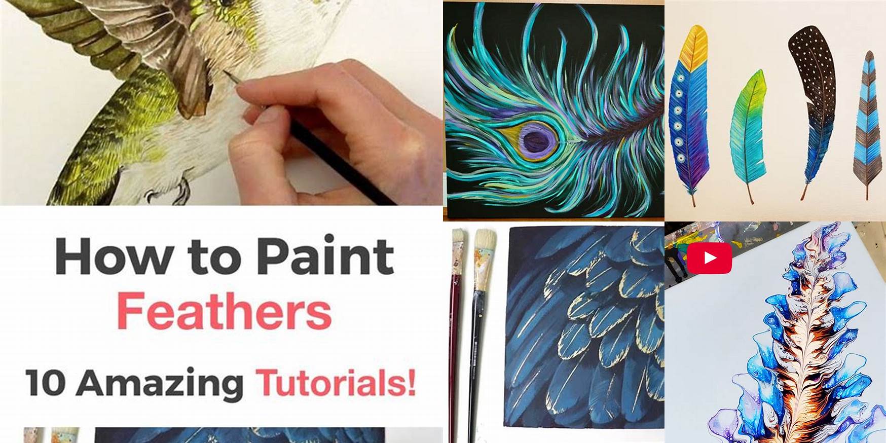 How To Paint Feathers On Canvas