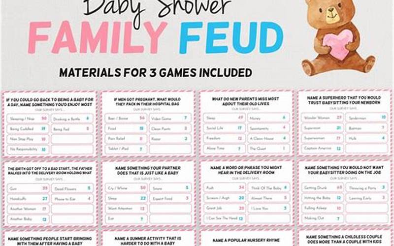How To Play Baby Shower Family Feud