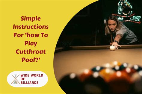Cutthroat pool rules Learn how to play Group Games 101
