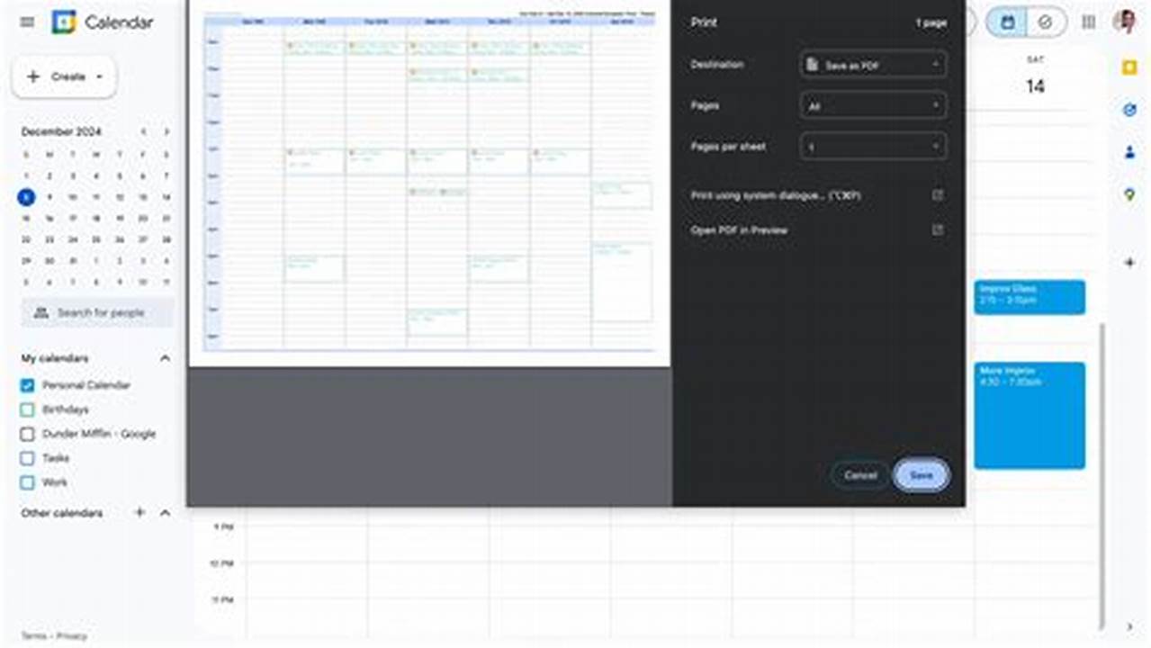 How To Print Google Calendar With Notes
