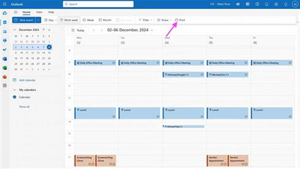How To Print Outlook Calendar In List View