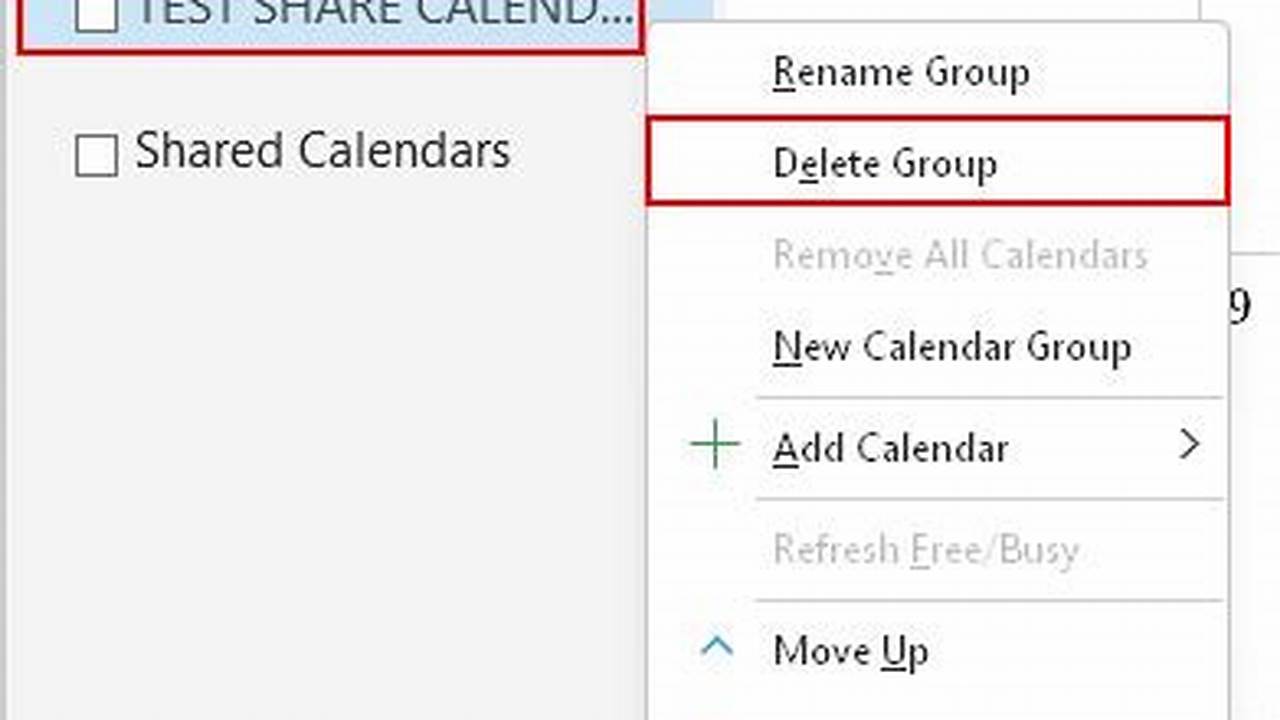 How To Remove Group Calendar From Outlook