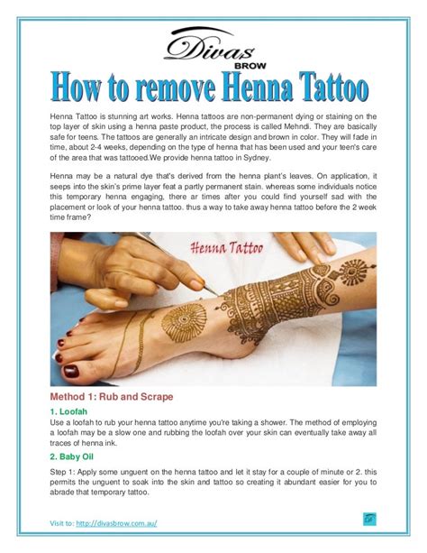 How To Remove A Henna Tattoo NodaLukaa