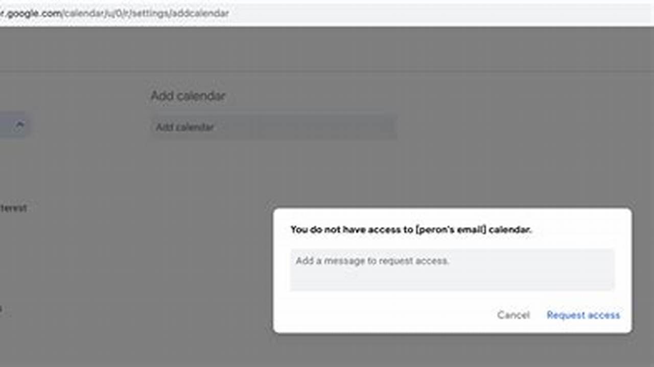 How To Request To View Someone'S Google Calendar
