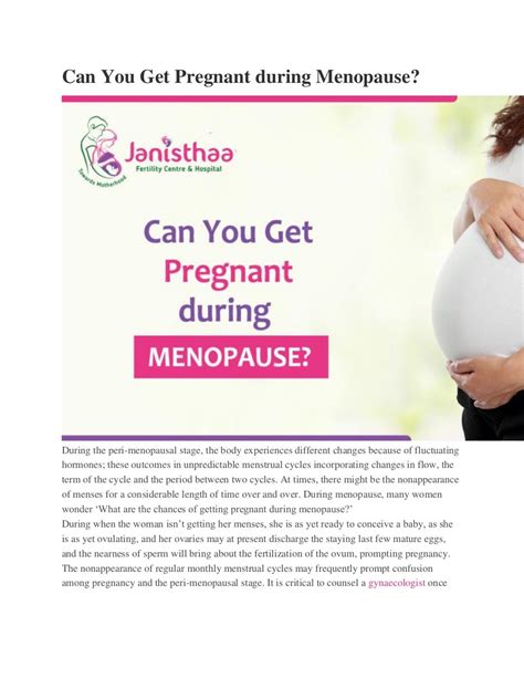 How To Reverse Menopause And Get Pregnant