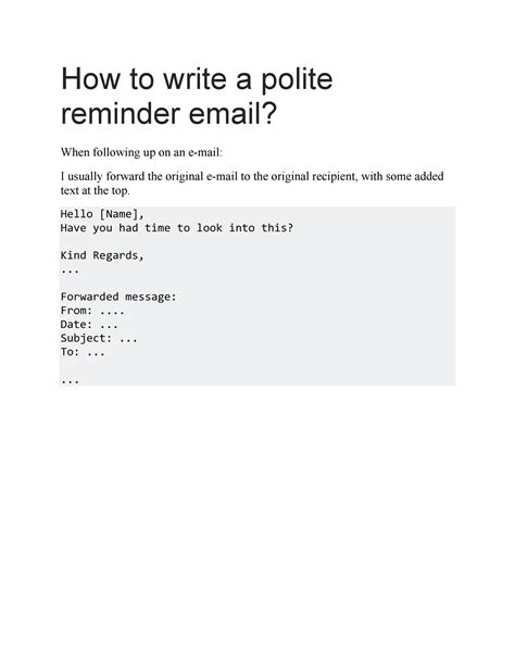 50 Polite Reminder Email Samples & Templates ᐅ TemplateLab