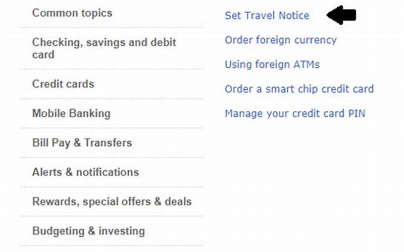 How To Set Up Bank Of America Travel Notification