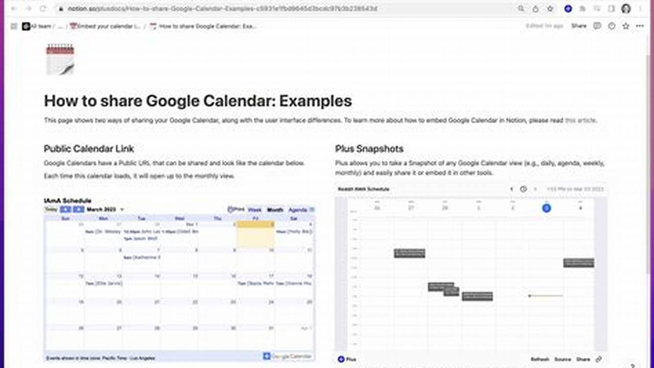 How To Share A Google Calender