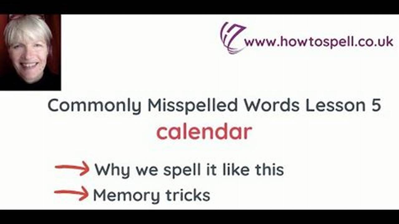 How To Spell Calendar Uk