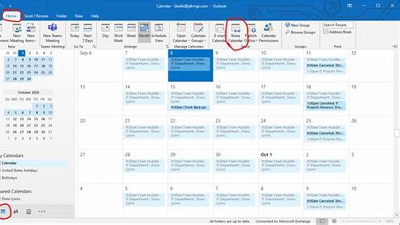 How To Update A Shared Calendar In Outlook
