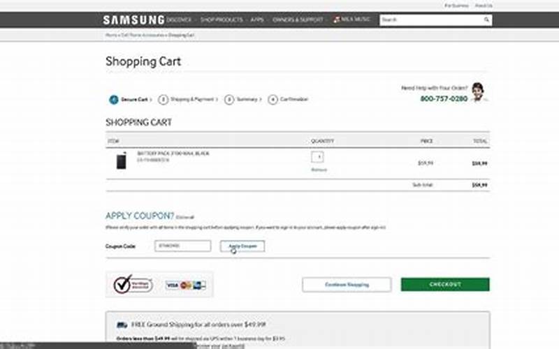 How To Use A Samsung Sg Promo Code