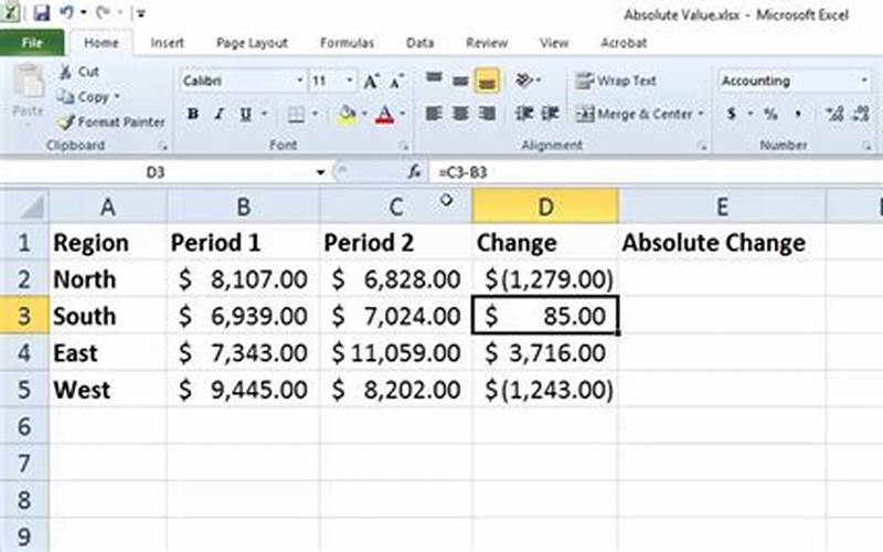How To Use Absolute Function In Excel