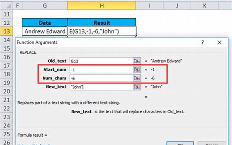 How To Use Replace Function In Excel