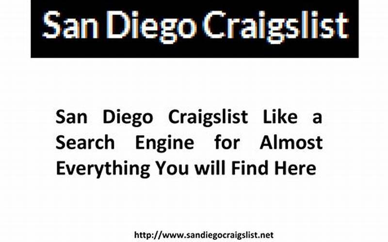 How To Use San Diego Craigslist