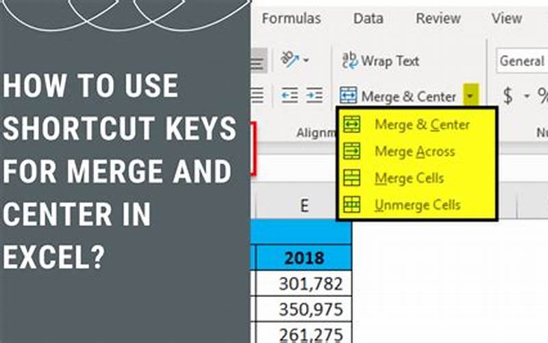 How To Use Shortcut Keys For Merge In Excel