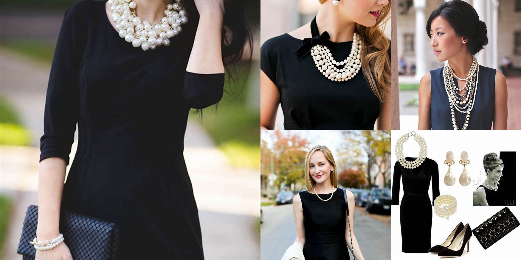 How To Wear Pearls With Black Dress