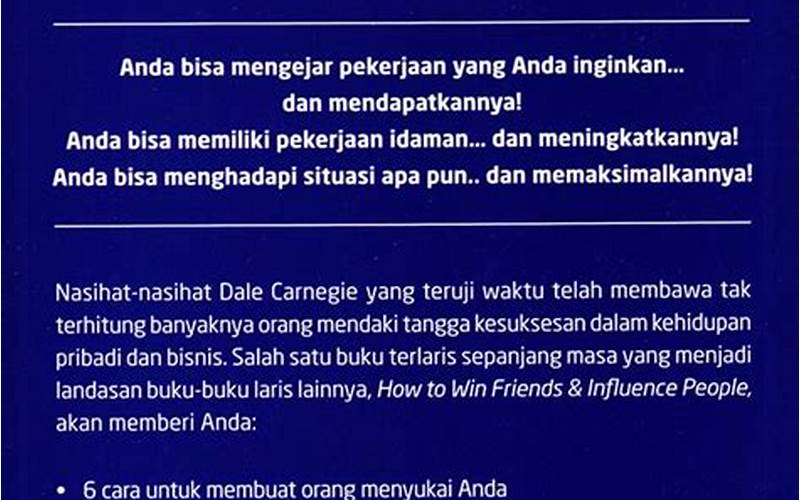 How To Win Friends And Influence People Contents Indonesia