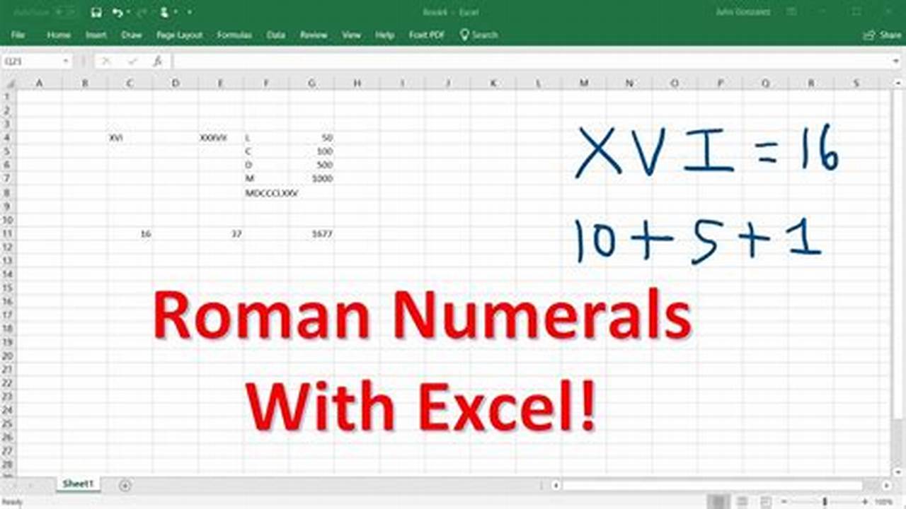 How To Write 2024 In Roman Numerals In Excel