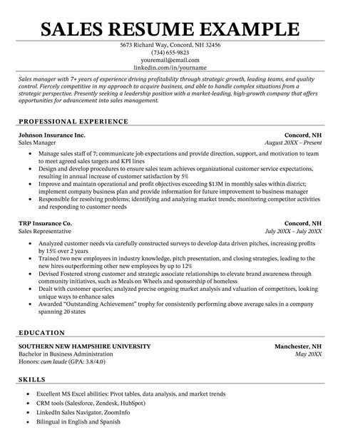 Sales Position Resume Objective — How do you write a good objective for