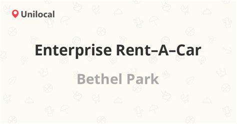 How can tourist rent a car in Bethel Park