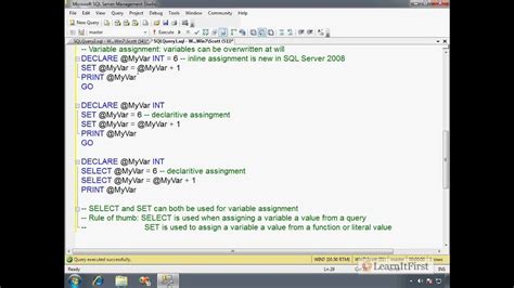 How to Declare a Variable in SQL