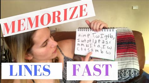 How to Memorize Lines Quickly and Easily