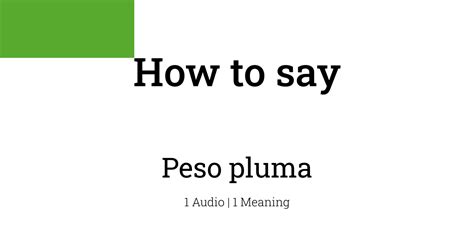 How to Pronounce Pluma in Spanish