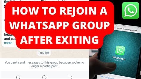 How to Rejoin a WhatsApp Group