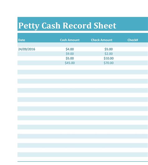 How To Maintain Petty Cash In Excel Excel Templates