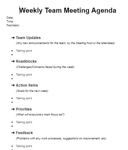 41+ Meeting Agenda Templates Free & Premium Templates