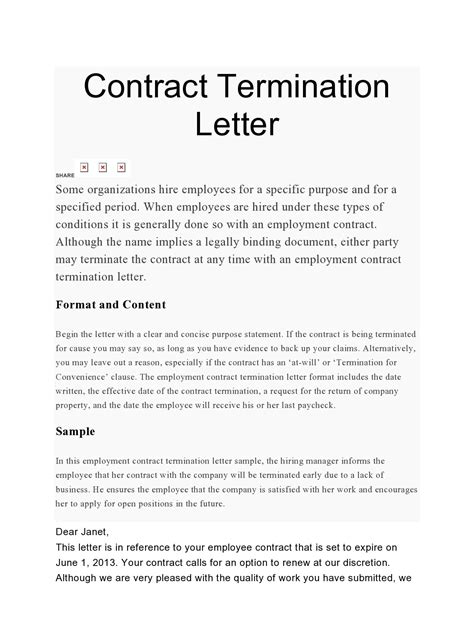 FREE 8+ Employment Termination Agreement Templates in PDF MS Word
