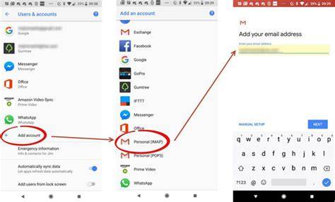 Add iCloud email to an Android mail app