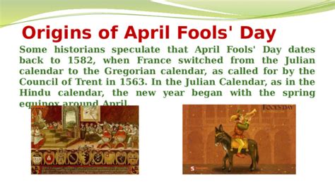 The Origins of April Fools Day: Tracing the Whimsical History of the Popular Prankster Holiday