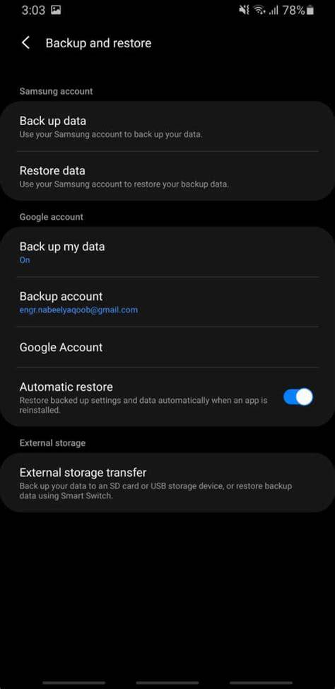 What Android backup often does not include