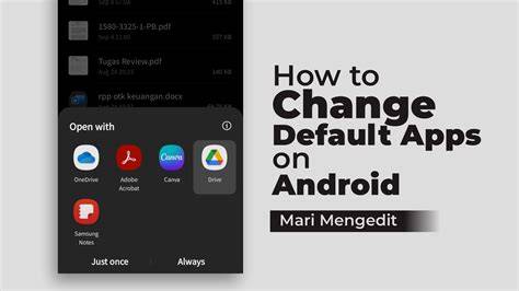 How to change the default app in Android