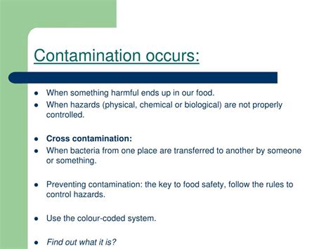 How Contamination Occurs