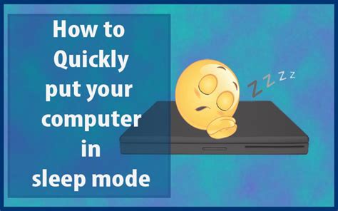 How Do I Put My Computer To Sleep