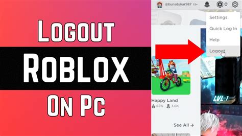 How Do You Logout Of Roblox On Computer