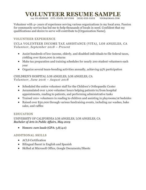 How Do You Put Volunteer Work On A Resume