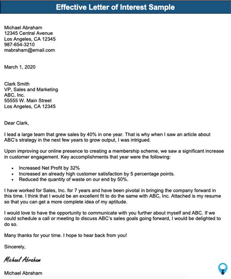 How Do You Write A Letter Of Interest For A Job