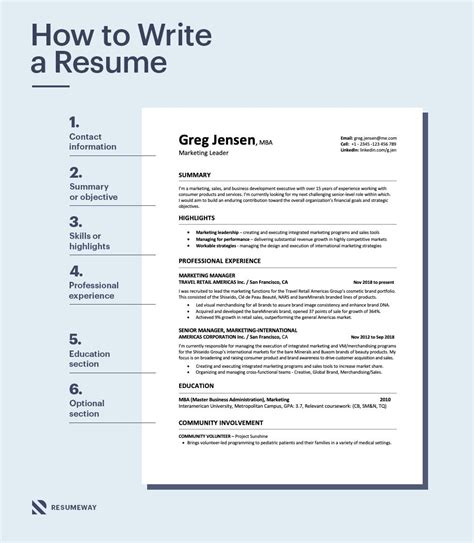 How Do You Write A Resume Example