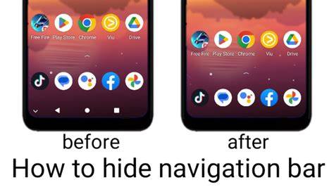 How to hide the navigation bar in Android settings