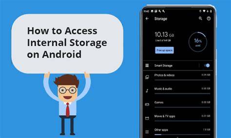 Use built-in storage tools or a trusted file manager