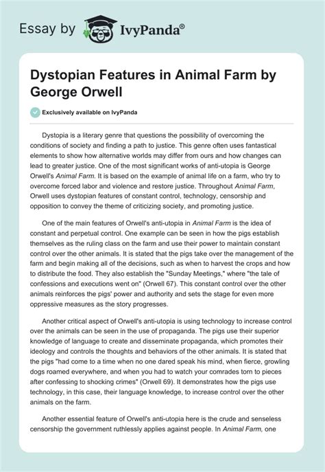 How Is Animal Farm Is An Example Of A Dystopia