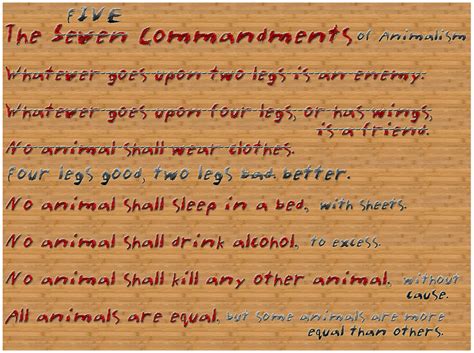 How Is The Sixth Commandment Changed In Animal Farm